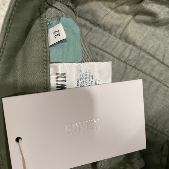 Edwin Fern Mason Slim Chino  Mid Rise Cotton Blend Pants Size 32 - Picture 9 of 12